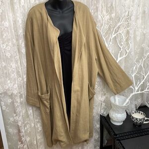 ZARA - OPEN FRONT LINEN BLEND DUSTER - FABULOUS!